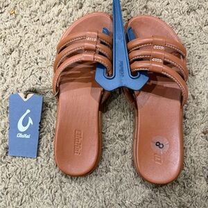 NWT OluKai Tiare Slide Sandals Size 8